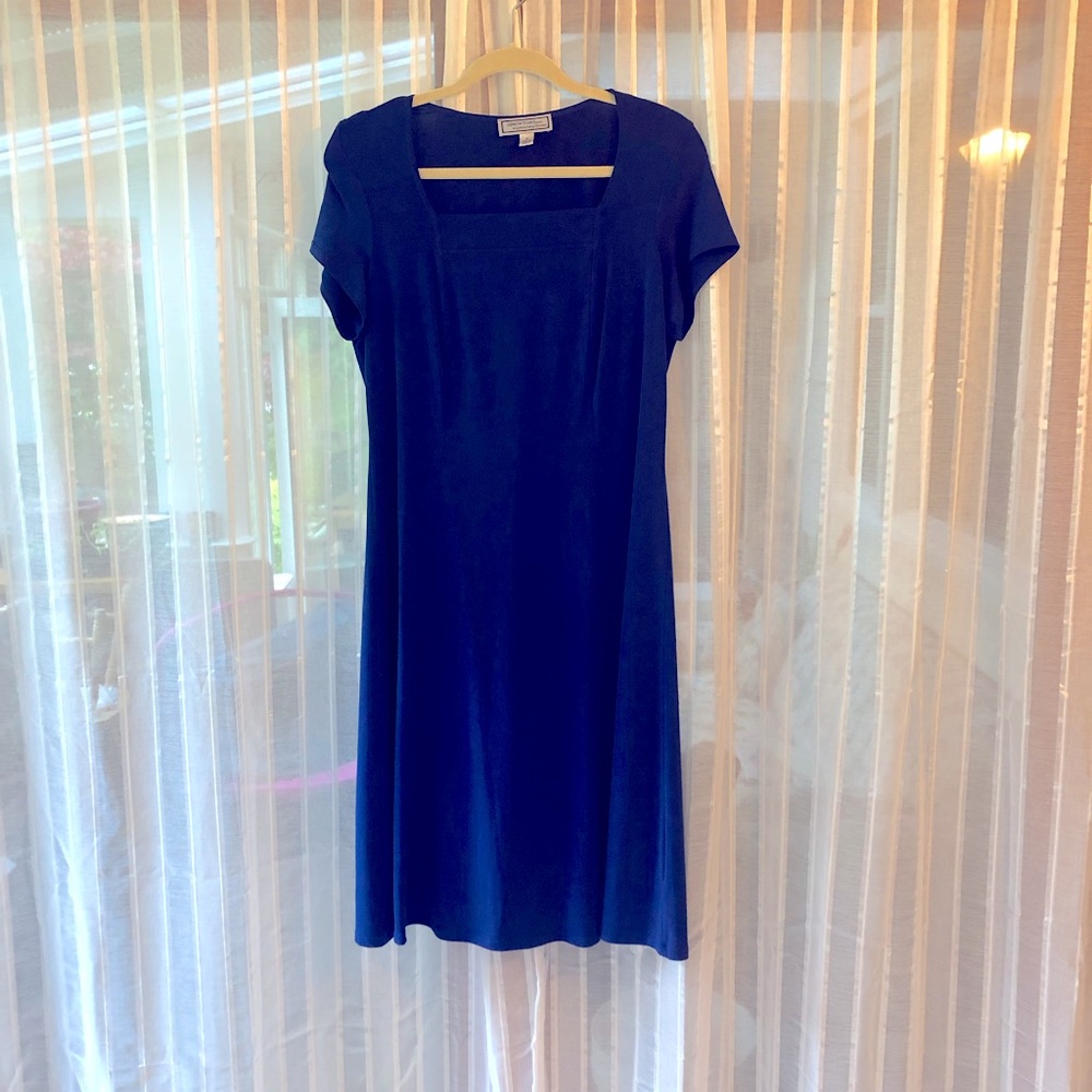 Bright blue dress